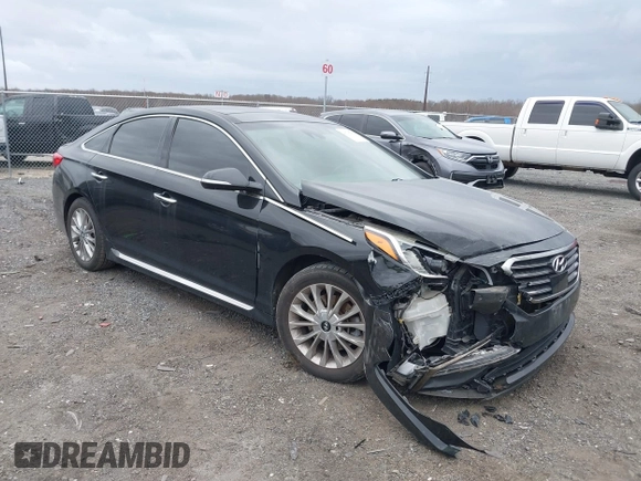 2015 Hyundai Sonata Limited with VIN 5NPE34AF3FH106073, listed as a IAAI auction lot 41705413 with 107,405 mi miles and . Bid and sale history available at carsss.com. Image 1.