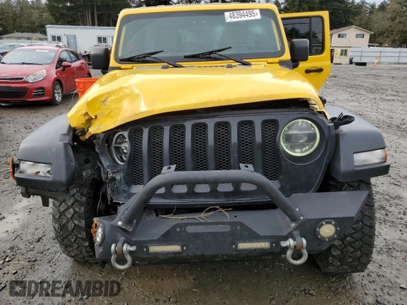 2021 Jeep Wrangler Unlimited Willys с VIN 1C4HJXDG5MW577822, выставлен на аукционе Copart как лот 48394495 с пробегом 72 557 миль миль и Списание • Salvage title. История ставок и продаж доступна на DreamBid. Изображение 5.