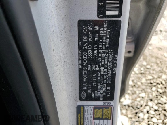 2018 Kia Forte LX with VIN 3KPFK4A7XJE206037, listed as a Copart auction lot 54236355 with 55,813 mi miles and Salvage Title. Bid and sale history available at DreamBid. Image 13.