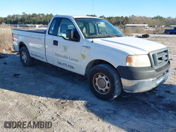 2005 Ford F-150 XL with VIN 1FTPF125X5NA95687, listed as a IAAI auction lot 41737229 with 181,495 mi miles. Bid and sale history available at carsss.com. Image 1.