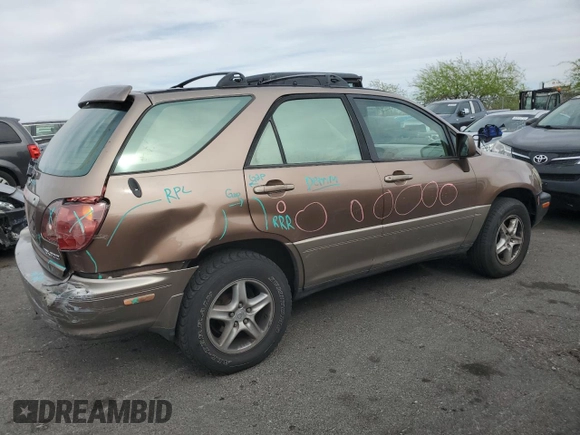 1999 Lexus RX 300 with VIN JT6HF10U1X0071946, listed as a Copart auction lot 53566055 with 133,138 mi miles and Salvage Title. Bid and sale history available at DreamBid. Image 3.