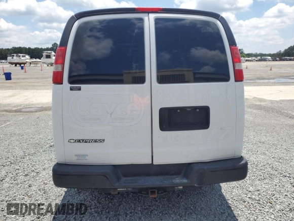 2017 Chevrolet Express Cargo with VIN 1GCWGAFF9H1179782, listed as a Copart auction lot 62114635 with 144,530 mi miles and Salvage title. Bid and sale history available at DreamBid. Image 6.