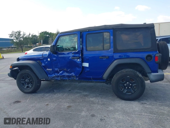 2018 Jeep Wrangler Unlimited Sport z VIN 1C4HJXDNXJW289319, wystawiony jako IAAI lot #42066282 z przebiegiem 76 963 mil mil oraz . Historia ofert i sprzedaży dostępna na DreamBid. Obrazek 13.