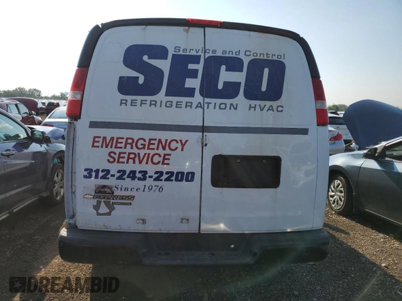 2016 Chevrolet Express Cargo with VIN 1GCWGAFF1G1235079, listed as a Copart auction lot 62375005 with 115,783 mi miles and Salvage title. Bid and sale history available at DreamBid. Image 6.