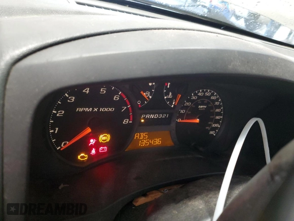 2004 GMC Canyon 1SB SLE Z85 with VIN 1GTDT136248121067, listed as a Copart auction lot 80638214 with 135,436 mi miles and Salvage Title. Bid and sale history available at carsss.com. Image 9.