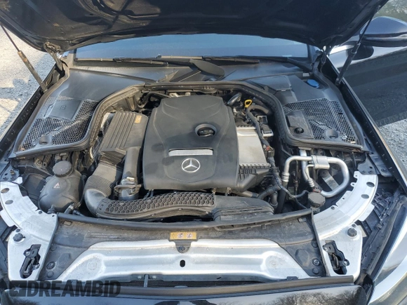 2018 Mercedes-Benz C 300 with VIN 55SWF4KB6JU259253, listed as a Copart auction lot 53642375 with 33,600 mi miles and Salvage Title. Bid and sale history available at DreamBid. Image 11.