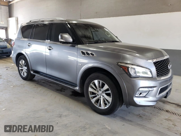 2017 Infiniti QX80 with VIN JN8AZ2NE1H9154366, listed as a Copart auction lot 59975204 with 130,499 mi miles and Salvage Title. Bid and sale history available at carsss.com. Image 4.