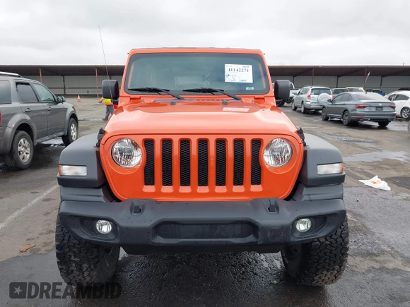 2019 Jeep Wrangler Unlimited Sport S with VIN 1C4HJXDG7KW568441, listed as a IAAI auction lot 41142271 with 73,698 mi miles and . Bid and sale history available at DreamBid. Image 13.