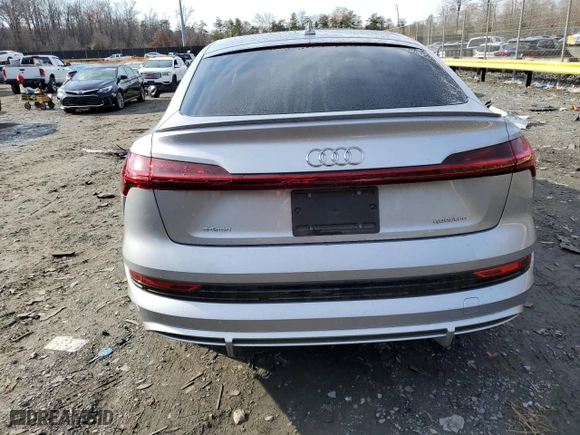 2023 Audi e-tron Sportback S line Premium Plus with VIN WA12AAGE4PB010178, listed as a Copart auction lot 78655193 with 12,275 mi miles and Salvage Title. Bid and sale history available at carsss.com. Image 6.
