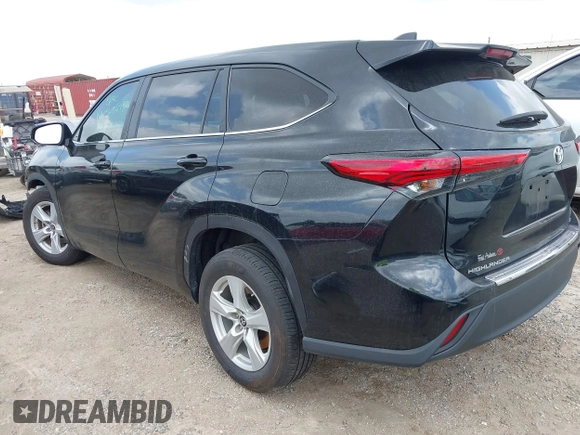 2023 Toyota Highlander L with VIN 5TDKDRAH2PS509679, listed as a IAAI auction lot 42512479 with 43,477 mi miles and . Bid and sale history available at DreamBid. Image 3.