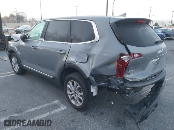 2022 Kia Telluride LX with VIN 5XYP2DHC7NG235365, listed as a IAAI auction lot 41434032 with 32,628 mi miles and . Bid and sale history available at DreamBid. Image 3.