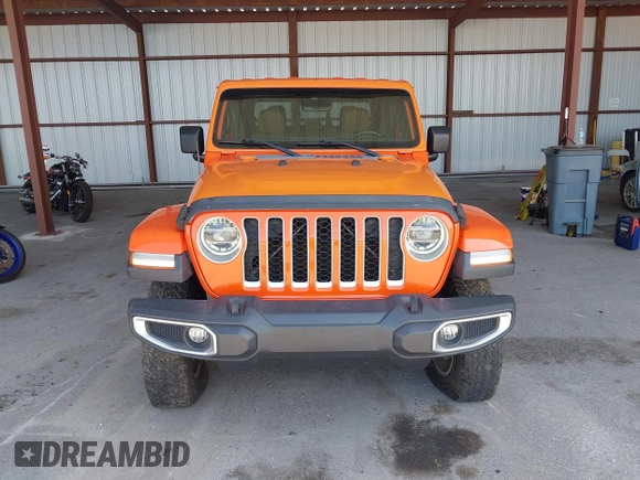 2020 Jeep Gladiator Overland z VIN 1C6HJTFG4LL154369, wystawiony jako IAAI lot #42681844 z przebiegiem 76 374 mil mil oraz . Historia ofert i sprzedaży dostępna na DreamBid. Obrazek 12.