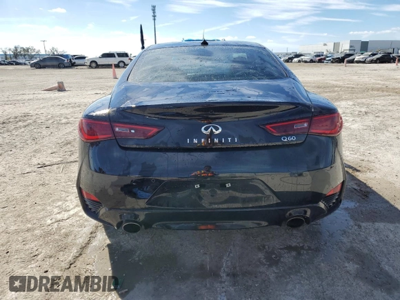 2017 Infiniti Q60 Premium with VIN JN1CV7EK0HM110815, listed as a Copart auction lot 42618875 with 57,303 mi miles and Salvage title. Bid and sale history available at DreamBid. Image 6.