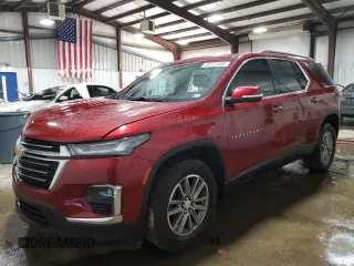2022 Chevrolet Traverse LT Cloth with VIN 1GNEVGKW7NJ121196, listed as a Copart auction lot 55127485 with 70,853 mi miles and Salvage title. Bid and sale history available at DreamBid. Image 1.