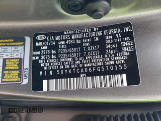 2015 Kia Sorento LX with VIN 5XYKTCA66FG570155, listed as a IAAI auction lot 42123965 with 110,748 mi miles and . Bid and sale history available at carsss.com. Image 9.