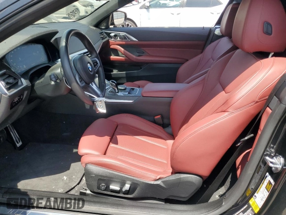 2022 BMW 4 Series M440i with VIN WBA53AT01NCJ52404, listed as a Copart auction lot 54464474 with 16,880 mi miles and Salvage title. Bid and sale history available at DreamBid. Image 7.