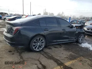 2025 Cadillac CT5 Sport with VIN 1G6DU5RKXS0113984, listed as a Copart auction lot 46092135 with 1,014 mi miles and Clean Title. Bid and sale history available at DreamBid. Image 3.