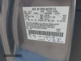2010 Ford Escape Limited with VIN 1FMCU0EG6AKC82864, listed as a IAAI auction lot 42611537 with 103,656 mi miles and . Bid and sale history available at DreamBid. Image 9.