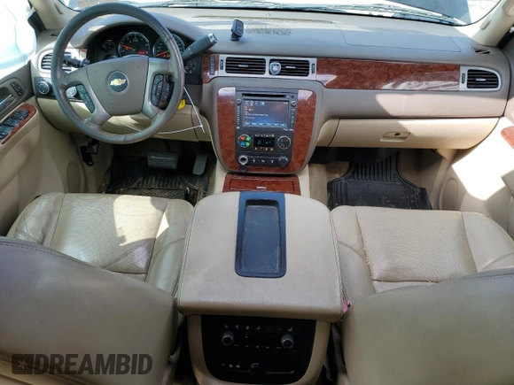 2012 Chevrolet Tahoe LTZ with VIN 1GNSKCE08CR322969, listed as a Copart auction lot 50604555 with 165,190 mi miles and Salvage title. Bid and sale history available at DreamBid. Image 8.