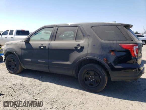 2018 Ford Police Interceptor Utility z VIN 1FM5K8AT7JGA44217, wystawiony jako Copart lot #53910515 z przebiegiem 49 310 mil mil oraz Tytuł czysty. Historia ofert i sprzedaży dostępna na DreamBid. Obrazek 2.