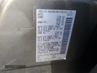 2022 Infiniti QX60 Autograph with VIN 5N1DL1HT8NC342648, listed as a Copart auction lot 83651624 with Not provided miles and Salvage title. Bid and sale history available at DreamBid. Image 16.