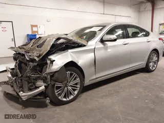 2018 Genesis G80 3.8L with VIN KMHGN4JE9JU250554, listed as a IAAI auction lot 40520002 with 82,360 mi miles. Bid and sale history available at carsss.com. Image 23.