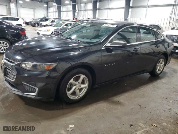 2016 Chevrolet Malibu LS with VIN 1G1ZB5ST9GF279082, listed as a Copart auction lot 89147715 with 95,166 mi miles and Salvage Title. Bid and sale history available at carsss.com. Image 1.
