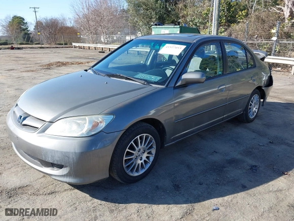 2005 Honda Civic EX with VIN 1HGES26745L012188, listed as a IAAI auction lot 41527053 with 199,526 mi miles. Bid and sale history available at carsss.com. Image 17.
