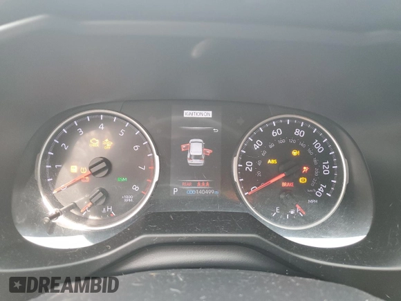 2019 Toyota RAV4 XLE with VIN 2T3P1RFVXKC040346, listed as a Copart auction lot 45932775 with 140,499 mi miles and Salvage Title. Bid and sale history available at carsss.com. Image 9.