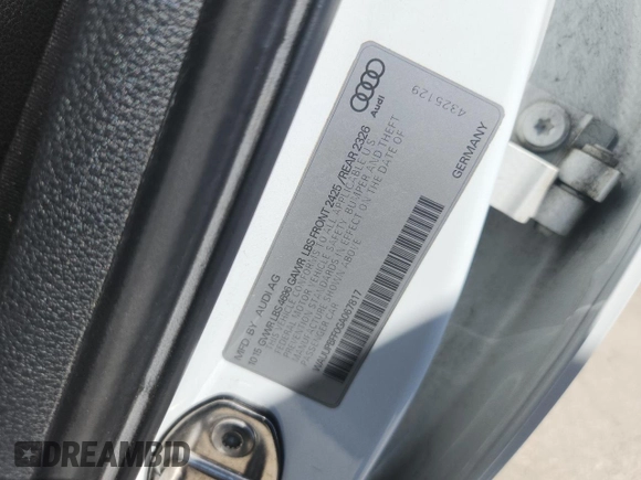 2016 Audi A3 e-tron Premium z VIN WAUUPBFF0GA067817, wystawiony jako Copart lot #58752335 z przebiegiem 158 395 mil mil oraz Szkoda całkowita • Salvage title. Historia ofert i sprzedaży dostępna na DreamBid. Obrazek 12.