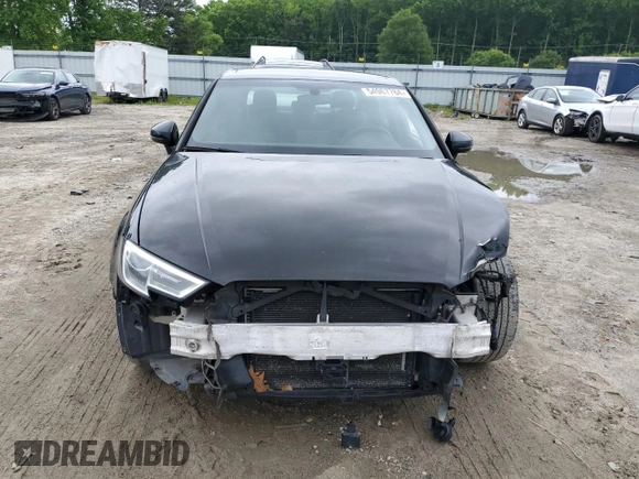 2017 Audi A3 Sedan Premium with VIN WAUAUGFF4H1075011, listed as a Copart auction lot 54967784 with 84,035 mi miles and Salvage Title. Bid and sale history available at carsss.com. Image 5.