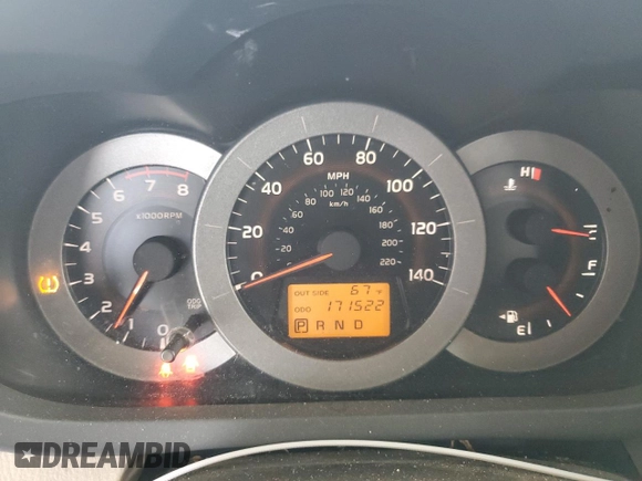 2007 Toyota RAV4 with VIN JTMZD33V276023159, listed as a Copart auction lot 54160875 with 171,522 mi miles and Salvage Title. Bid and sale history available at carsss.com. Image 9.