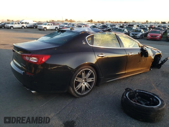 2016 Maserati Quattroporte S with VIN ZAM56RPA7G1181976, listed as a Copart auction lot 44589365 with 0 mi miles and Salvage Title. Bid and sale history available at carsss.com. Image 3.
