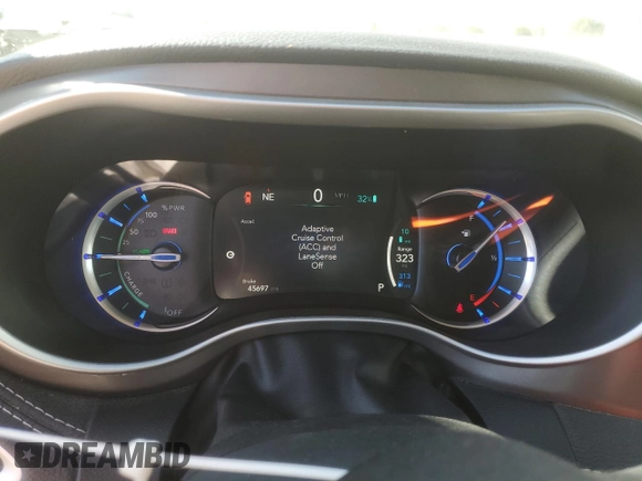 2023 Chrysler Pacifica Hybrid Touring L with VIN 2C4RC1L79PR608659, listed as a Copart auction lot 56945365 with 45,697 mi miles and Salvage title. Bid and sale history available at DreamBid. Image 9.