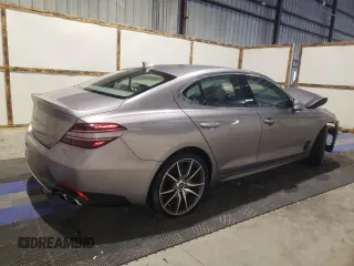 2023 Genesis G70 2.0T with VIN KMTG34TA7PU131707, listed as a Copart auction lot 81918783 with 5,700 mi miles and Non Repairable. Bid and sale history available at DreamBid. Image 3.