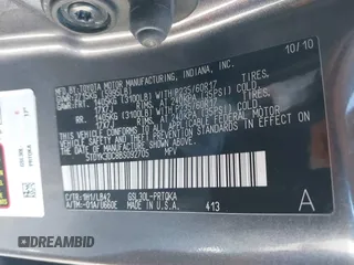 2011 Toyota Sienna XLE AAS with VIN 5TDYK3DC8BS092705, listed as a IAAI auction lot 40547263 with Not provided miles and . Bid and sale history available at DreamBid. Image 9.