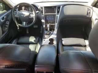 2016 Infiniti Q50 Premium with VIN JN1EV7AR7GM346372, listed as a Copart auction lot 48469255 with 97,236 mi miles and Salvage Title. Bid and sale history available at DreamBid. Image 8.