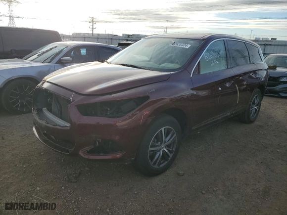 2019 Infiniti QX60 LUXE with VIN 5N1DL0MM9KC553569, listed as a Copart auction lot 82635324 with NaN miles and Salvage Title. Bid and sale history available at carsss.com. Image 1.
