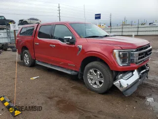 2021 Ford F-150 XL with VIN 1FTFW1ED7MFB28328, listed as a Copart auction lot 56223375 with 60,815 mi miles and Salvage title. Bid and sale history available at DreamBid. Image 4.