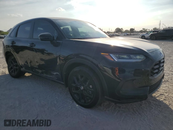 2023 Honda HR-V Sport with VIN 3CZRZ1H55PM708359, listed as a Copart auction lot 46360735 with 31,713 mi miles and Salvage Title. Bid and sale history available at carsss.com. Image 4.