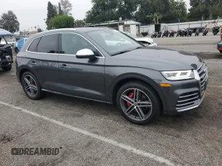 2018 Audi SQ5 Premium Plus with VIN WA1A4AFYXJ2025600, listed as a Copart auction lot 59734915 with 70,628 mi miles and Salvage title. Bid and sale history available at DreamBid. Image 4.