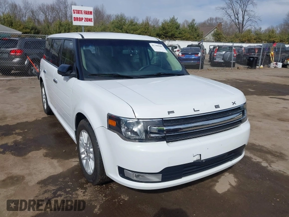 2019 Ford Flex SEL z VIN 2FMGK5C82KBA28953, wystawiony jako IAAI lot #41790580 z przebiegiem 112 592 mil mil oraz . Historia ofert i sprzedaży dostępna na DreamBid. Obrazek 1.