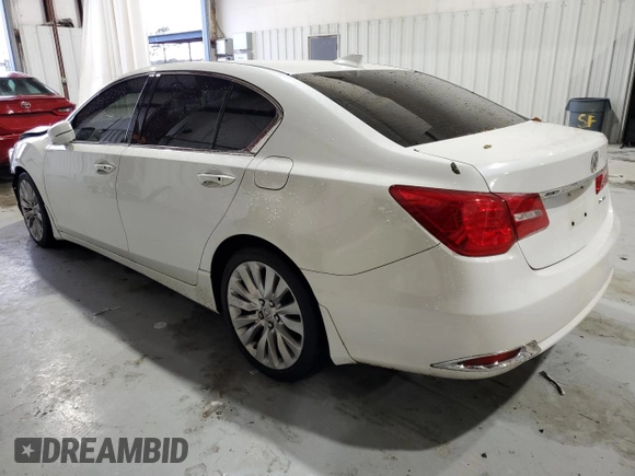 2015 Acura RLX Tech Pkg with VIN JH4KC1F5XFC001090, listed as a Copart auction lot 88261555 with 0 mi miles and Salvage Title. Bid and sale history available at carsss.com. Image 2.
