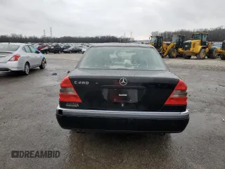 1996 Mercedes-Benz C with VIN WDBHA28E7TF328169, listed as a Copart auction lot 83653124 with 282,232 mi miles and Salvage Title. Bid and sale history available at carsss.com. Image 6.