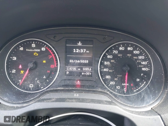 2015 Audi A3 Premium z VIN WAUACGFF1F1011816, wystawiony jako IAAI lot #41416552 z przebiegiem 116 736 mil mil oraz . Historia ofert i sprzedaży dostępna na DreamBid. Obrazek 7.