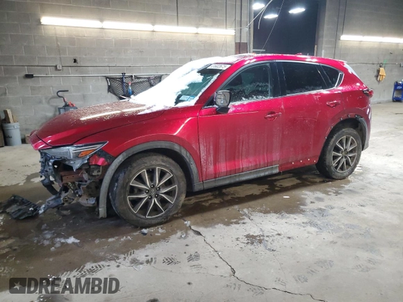 2018 Mazda CX-5 Grand Touring with VIN JM3KFBDM6J0444685, listed as a Copart auction lot 41602675 with 75,488 mi miles and Salvage Title. Bid and sale history available at carsss.com. Image 1.