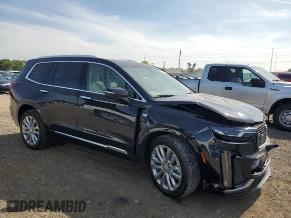 2022 Cadillac XT6 Premium Luxury with VIN 1GYKPDRS6NZ101878, listed as a Copart auction lot 68635424 with 37,146 mi miles and Salvage Title. Bid and sale history available at carsss.com. Image 4.