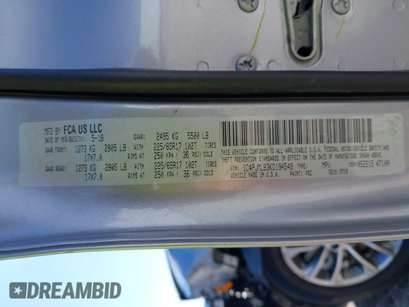 2019 Jeep Cherokee Altitude с VIN 1C4PJMLB3KD194549, выставлен на аукционе IAAI как лот 41650398 с пробегом 103 771 миль миль и . История ставок и продаж доступна на DreamBid. Изображение 9.