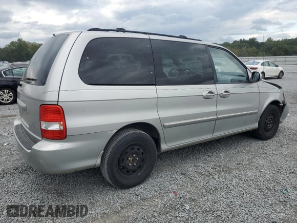 2005 Kia Sedona LX with VIN KNDUP132856712907, listed as a Copart auction lot 75751424 with 177,893 mi miles and Salvage Title. Bid and sale history available at carsss.com. Image 3.