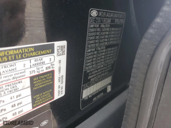2019 Land Rover Range Rover with VIN SALGR2RV4KA524949, listed as a Copart auction lot 69500984 with 55,099 mi miles and Salvage Title. Bid and sale history available at carsss.com. Image 13.